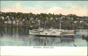 Norwich CT Harbor c1905 Postcard