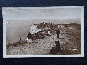 East Sussex EASTBOURNE Top of Beachy Head WATCH TOWER STAMPED - Old RP Postcard