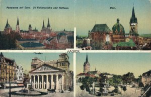 Germany Panorama mit Dom St. Foillan Kirche und Rathaus Aachen 04.26