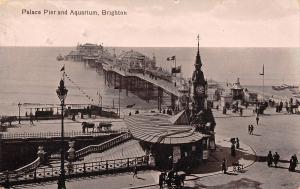 uk39122 palace pier and aquarium brighton real photo  uk lot 20 uk