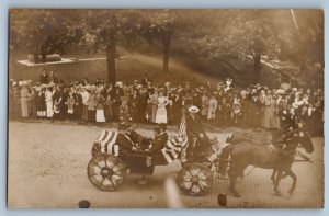 c1910's President Taft Visiting Northern University Ada OH RPPC Photo Postcard
