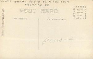 Baker Photo C-1910 Sculpin Fish RPPC Photo Postcard Catalina California 12053 