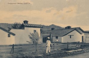 Quetta Cantonment Market Pakistan Real Photo Old Postcard