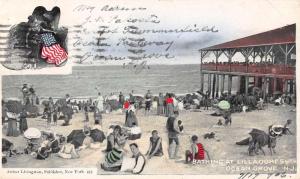 Ocean Grove New Jersey Bathing at Lillagores Antique Postcard J57138