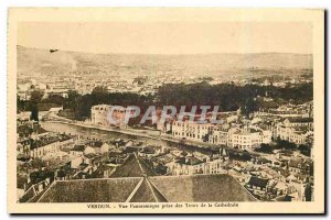 Old postcard Verdun Panoramic taking tours of the Cathedral