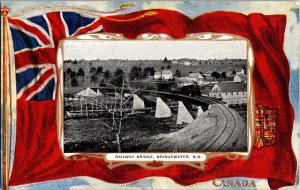 Circa 1910 Railway Bridge Bridgewater Nova Scotia Vintage Postcard