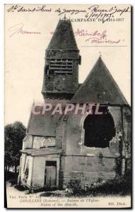 Postcard Ancient Ruins Of Army Grivillers I & # 39Eglise