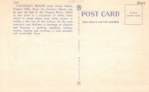 Vintage Postcard 1930's Cataract House Green Island Niagara Falls New York NY