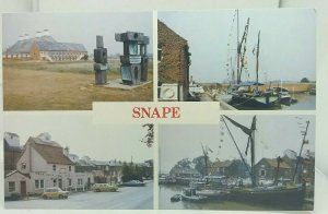 Postcard Multiview Snape Concert Hall Sailing Barge Redoubtable Plough&Sail Inn