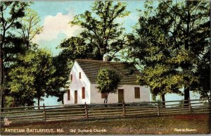 Tucks 2575 Old Dunkard Church, Antietam Battlefield MD Vintage Postcard G66