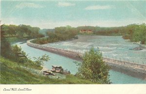 Postcard Massachusetts Lowell Canal Walk Knox undivided 23-4174