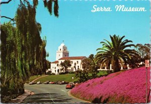 CONTINENTAL SIZE POSTCARD SERRA MUSEUM AT SAN DIEGO'S PRESIDO PARK 1970s