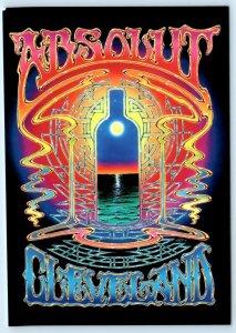 Advertising ABSOLUT VODKA CLEVELAND Psychedelic Art Alton Kelley~ 4x6 Postcard