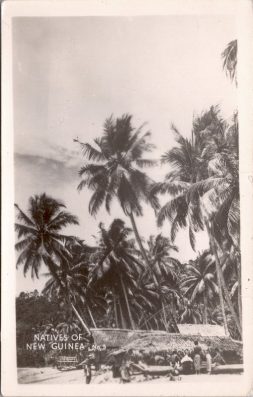 RPPC-Paupa, New Guinea Natives WWII No. 3 Grogan Photo