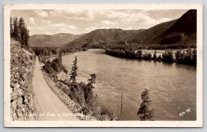 Ross Hall Clarksfork River In North Idaho RPPC Clark Fork 1952 Postcard L26