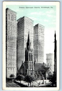 1920 Pittsburgh Pennsylvania Vintage Postcard Trinity Episcopal Church Building