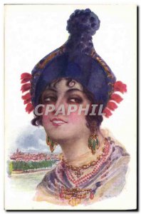 Old Postcard Fantasy Illustrator Woman Mir