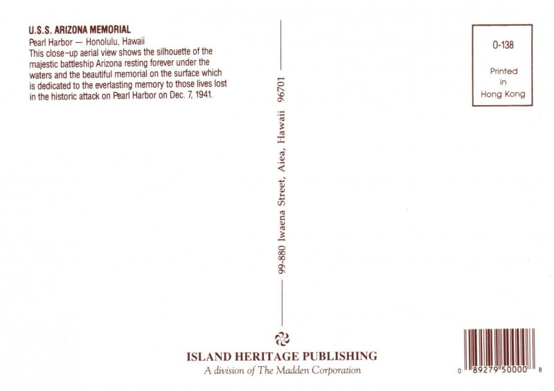 USS Arizona Memorial,Honolului,HI