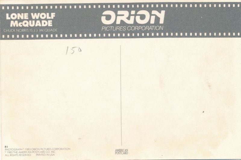 Chuck Norris - Lone Wolf McQuade - Movie Star - 1983 Postcard