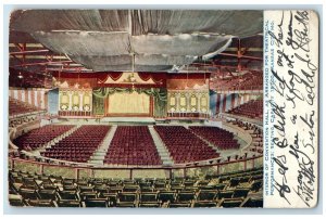 1907 Interior Of Convention Hall Theatrical Show Kansas City Missouri Postcard