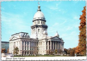 VINTAGE CONTINENTAL SIZE POSTCARD THE ILLINOIS STATE CAPITOL AT SPRINGFIELD