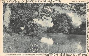 Ironton Missouri~Arcadia Valley @ Stout's Creek~1937 B&W Postcard