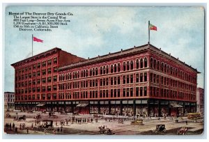 c1920s Home Of The Denver Dry Goods Co. Trolley Cars Denver Colorado CO Postcard
