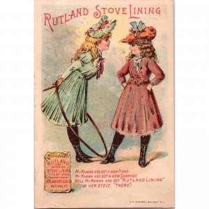 RUTLAND FIRE CLAY CO - STOVE LINING - G.A. Gridley & Son - Victorian Trade Card