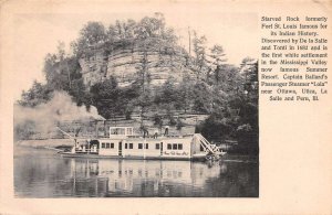 Starved Rock Illinois Lola Steamer Paddle Boat Vintage Postcard AA65874