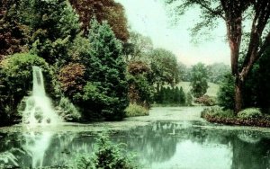 C.1904 Water Falls Spring Grove Cemetery Cincinnati Ohio Vintage Postcard P94