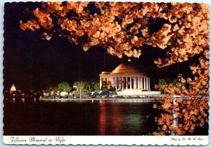 Postcard - The Jefferson Memorial at night - Washington, District of Columbia