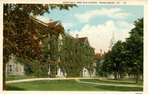 VT - Middlebury. Middlebury College, Star Hall and Old Chapel