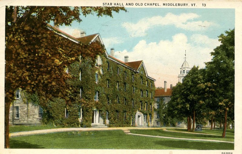 VT - Middlebury. Middlebury College, Star Hall and Old Chapel