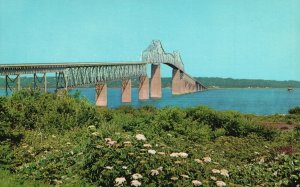 Vintage Postcard Jamestown Saunderstown Bridge Narragansett Bay Rhode Island RI