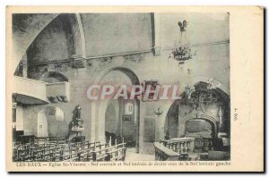 Old Postcard The Church Baux St Vincent Nave Nave lateral and right lateral v...