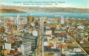 CA, San Francisco, California, Business District, Aeroplane View, Pacific