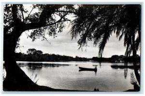 c1940's Victoria Falls Sunset on the Zambezi Zambia RPPC Photo Postcard