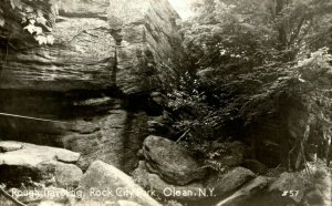 RPPC Rough Traveling at Rock City Park, Olean, New York Vintage Postcard P13