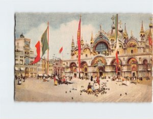 Postcard Torre dell'Orologio, Chiesa di S. Marco, Venice, Italy