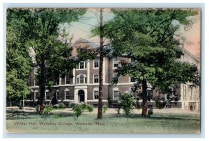 1908 Wilder Hall Wellesley College Wellesley Massachusetts MA Antique Postcard