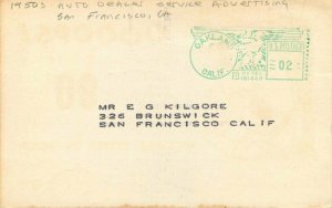 Auto Dealer Service Advertising San Francisco California Postcard 20-1965