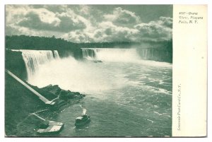 Green Colored Grand View of Niagara Falls, NY Postcard