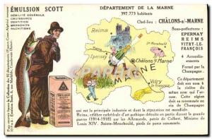 Postcard Old Scott Emulsion Department Marne Epernay Reims Vitry le Francois