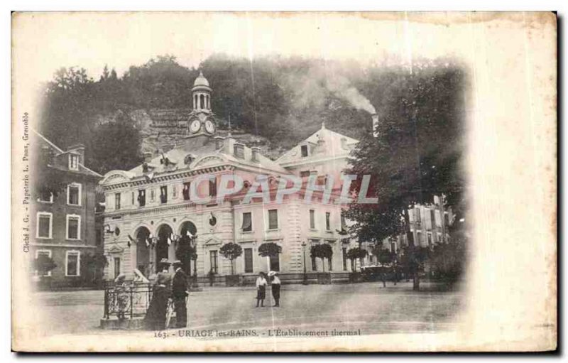 Old Postcard Uriage les Bains The Thermal baths