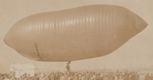 Seattle WASHINGTON RPPC 1909 AIRSHIP Zeppelin DIRIGIBLE AYPE EXPOSITION Closeup