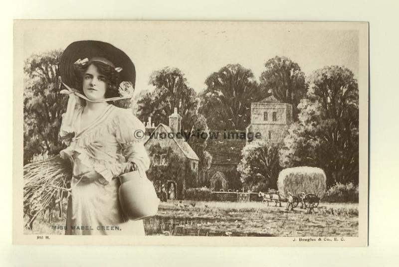 b0295 - Stage Actress - Mabel Green - postcard