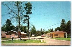 Postcard MI Indian River Nor-Gate Motel 1950's Old Cars B25