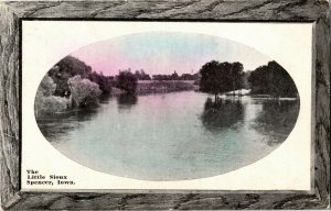 Scene on the Little Sioux Spencer IA c1912 Vintage Postcard E25