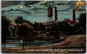 Beautiful Springfield The Waterworks Jacksonville Florida FL Trees View Postcard