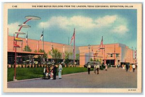 The Ford Motor Building From The Lagoon Texas Centennial Expo Dallas TX Postcard